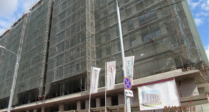ЖК Янтарь-Apartments (Комплекс апартаментов Янтарь-Apartments), фасадные работы - вид с Левобережной улицы, фото 3 Квартирный контроль