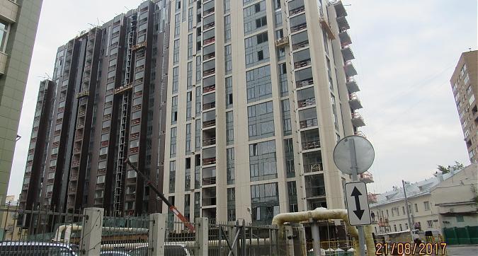 ЖК Басманный 5, облицовочные работы - вид с Рязанского переулка, фото 1 Квартирный контроль